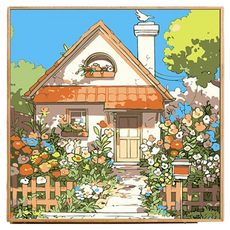 Potenkit 風景油畫套組 畫布 + 支撐板 + 顏料 + 畫筆組 20 x 20 cm, 1套, 款式20