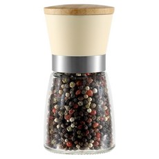 日式竹蓋玻璃胡椒研磨罐 奶白色, 170ml, 1個