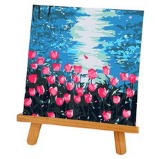 Potenkit 風景油畫套組 畫布 + 支撐板 + 顏料 + 畫筆組 20 x 20 cm, 1套, 款式33