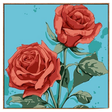 포텐키트 풍경의 유화그리기 캔버스 + 지지등판 + 페인트 + 붓 세트 20 x 20 cm, 스타일10, 1세트