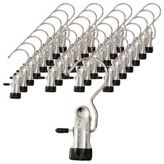 앞날창창 외집게 바지 치마 논슬립 옷걸이, 블랙, 30개