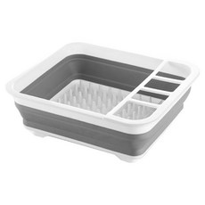 小麥購物 日式摺疊瀝水碗盤架 L2317, 1層, 1個, 白色