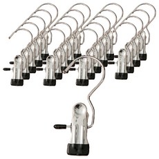 앞날창창 외집게 바지 치마 논슬립 옷걸이, 블랙, 20개