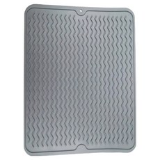 앞날창창 싱크대 물빠짐 실리콘 식기 건조 드라잉 매트 대형, 딥그레이, 1개, 1단