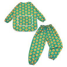 BEBE CHOUETTE 兒童長袖美術畫畫衣 + 防水褲套組, 週日心情