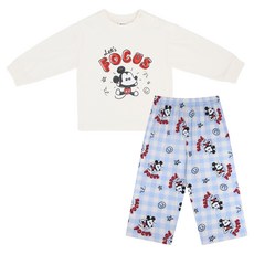 mollimelli friends 兒童款迪士尼米奇焦點格紋家居服上下套裝