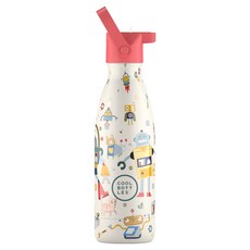 COOL BOTTLES 兒童水瓶, 1個, 網格機器人, 350ml