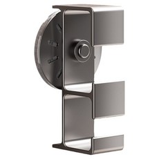 HOUDER 吸盤臉盆掛勾, 槍灰色, 1個