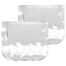 PEONIST 水波紋圖案硬式浴室馬桶提蓋器 2入, 透明