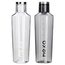 mir HEXA Tritan 運動水瓶 2件組, 1套, 透明, 黑色