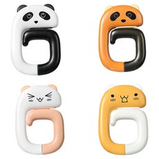 小麥購物 多功能卡通桌邊掛勾4個組 L1065, 1組, 混和顏色