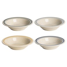 Kanesuzu Noble Stone Line 深盤 4件組 1號 15.5cm, 1套, 嬰兒藍, 深藍, 黃色, 綠色