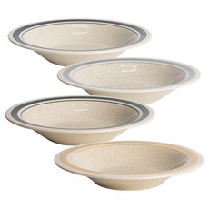 Kanesuzu Noble Stone Line 深盤 4件組 3號 23cm, 1套, 寶寶藍, 深藍色, 黃色, 綠色