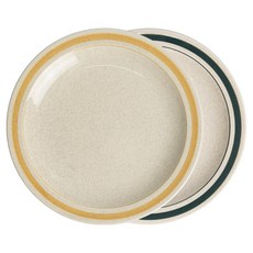 카네수즈 노블 스톤 라인 원형접시 2종 세트 4호 27.5cm, 옐로우, 그린, 1세트, 접시 2p