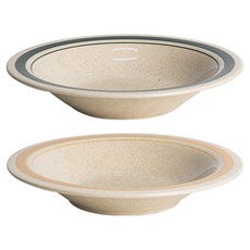 Kanesuzu Noble Stone 系列湯碗 2件組 2號 21cm, 1套, 黃色, 綠色