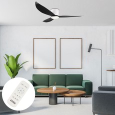 원하 DS 르슈아 저소음 실링팬 40W 1150mm + 리모컨 세트, 화이트 + 블랙