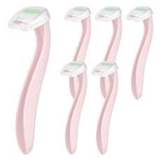 Market Ring 女性用旅行除毛刀 粉紅色 8.8 x 2.2 cm, 6個, 1入
