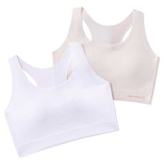 IBboom 女童迷你兔子胸墊一體成型無痕學生內衣 第2階段 2件組 Y23