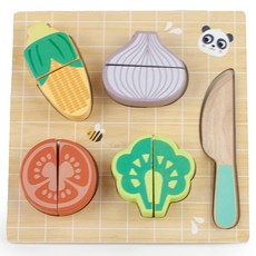 嗨熊貓蔬菜切切樂家家酒拼圖, 1個, 混合顏色