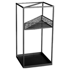 히키스 모던 사각 스틸 카페 매장 대용량 우산꽂이 R07, 블랙, 1개