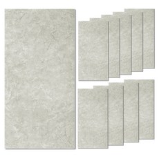 HAUBI 自黏式泡棉磚 大理石紋壁貼 10入, 麻灰色