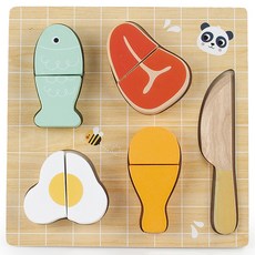 Hi Panda 食物切切樂家家酒拼圖, 1個, 混合顏色