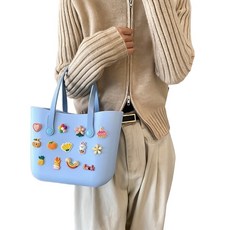 THE ZAKKA EVA裝飾果凍貼紙浴室籃, 藍色