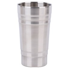 plala 不鏽鋼雙層飲料杯 上下條紋 600ml, 1個, 單一顏色