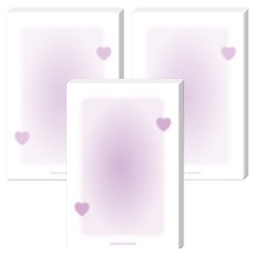 DONNAANDFRIENDS 軟綿綿探頭便條紙, 淺紫色, 3個, 100張