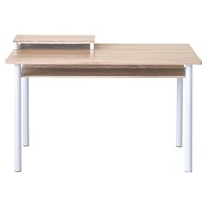 HOPMA 合馬家具 多功能巧收圓腳工作桌 E-D320PMS-R, 淺橡木