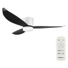 원하 DS 르슈아 저소음 천장 실링팬 삼색변환 플리커프리 LED 유등 40W 1150mm + 리모컨 세트, 화이트 + 블랙