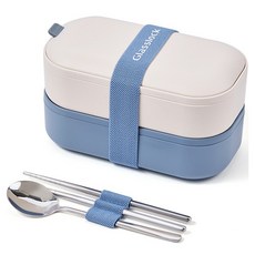 Glasslock 格拉氏洛克 Joy Band 雙層便當盒, 1個, 蘇打藍