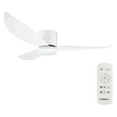 원하 DS 르슈아 저소음 천장 실링팬 삼색변환 플리커프리 LED 유등 40W 1150mm + 리모컨 세트, 화이트