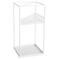 HICKIES 現代方形鋼製咖啡廳賣場大容量雨傘架 R07, 白色, 1個