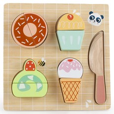 嗨熊貓甜點切切樂扮家家酒拼圖, 1個, 混合顏色