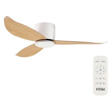 Wonha DS Leshua 低噪音吊扇 40W 990mm + 遙控器套組, 白色 + 木紋