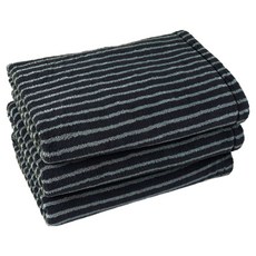 호텔컬렉션 스트라이프 솔리드68 바스타월 540g 30수 코마사, 블랙, 3개