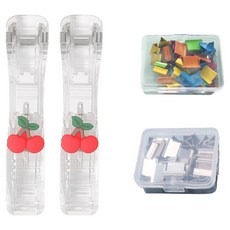 Mungudam 推夾器 2入 + 基本夾 + 彩色夾 櫻桃套組, 1套