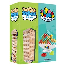 playte 俄羅斯方塊塔 木塊堆疊 合輯包 堆疊玩具套組, 1套, 混合顏色