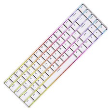 MONSTARGEAR 8K韓文快速觸發宏快捷鍵鵝卵石有線無小鍵盤, 白色, STING68 小, 製造商軸