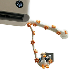 悍妞 可愛創意壁掛式冷氣管裝飾 + 橙色花朵5入 + 鴨子 + 50m + 熱熔膠條組, 1套, 單一商品