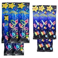 Party Club 螢光棒 隨機出貨 + 螢光手環 3入組, 5套, 混色