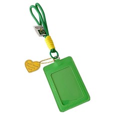鑰匙圈造型 小卡 交通卡 識別證 卡套 BRP787, 綠色, 1個