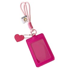 鑰匙圈造型 小卡 交通卡 識別證 卡套 BRP787, 粉紅色, 1個