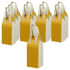 微笑輕便保溫保冷外帶袋, 黃白色, 10個