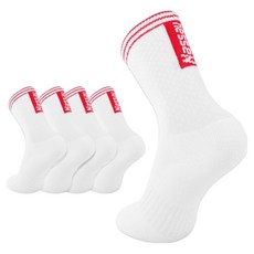 Nassau 女款運動長筒襪 SL-W01 5雙, 1個, 紅色