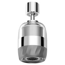 Kyhome 720°水龍頭防濺過濾器/家用自來水淨水器/316不鏽鋼濾網 銀色, 1個