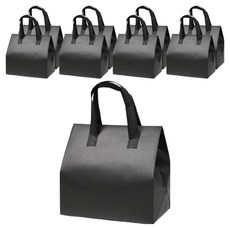 微笑輕量保溫保冷外帶提袋, 黑色, 9個