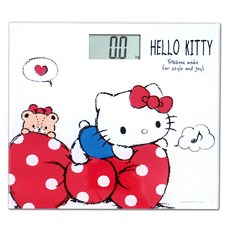 Sanrio 三麗鷗 電子體重計, 白色 + 紅色蝴蝶結, 1個