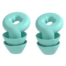 可水洗升級雙層矽膠降噪助眠耳塞 綠色, 1組, 2個